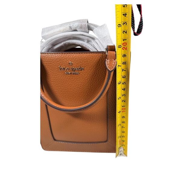 NWT  Kate Spade New York Lena Mini Tote Warmer Ginger Pebbled Leather Crossbody - Picture 9 of 9